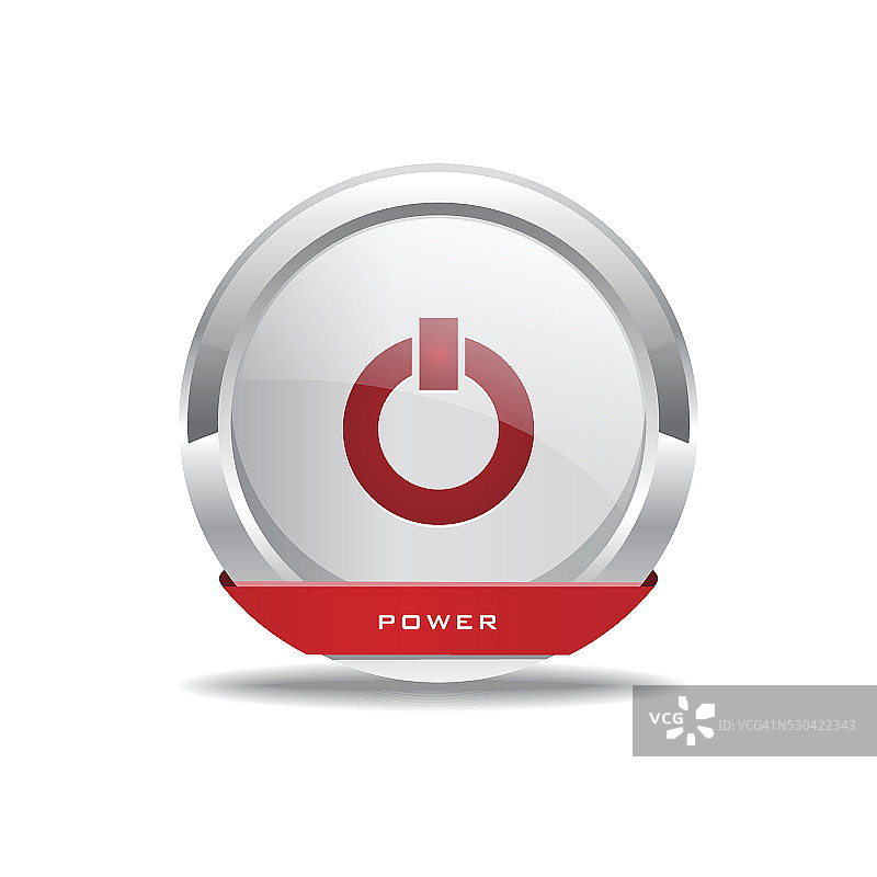 功率圆形矢量红色网页图标按钮图片素材