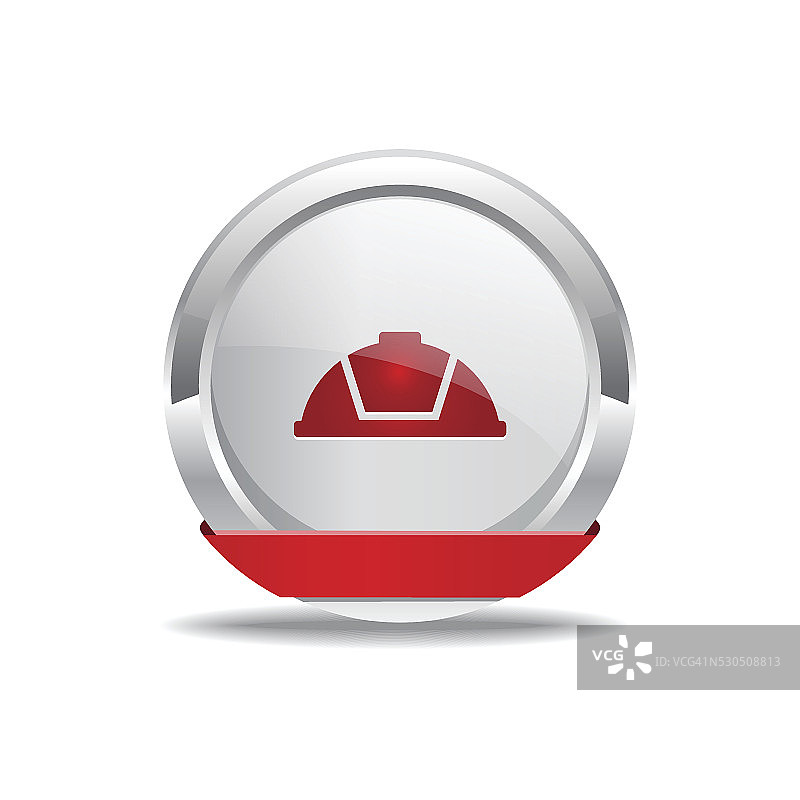 头盔红色矢量图标按钮图片素材