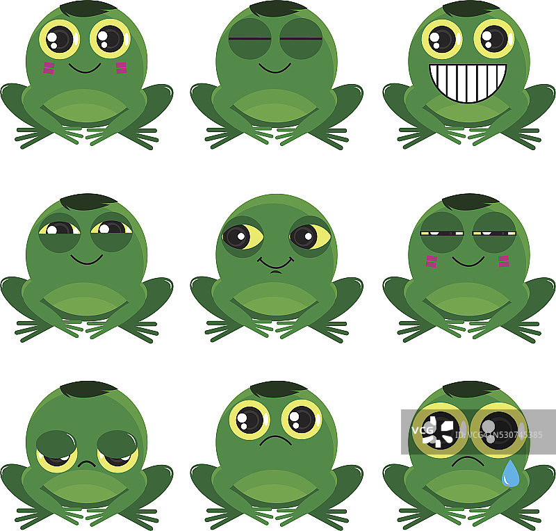 青蛙表情符号图片素材