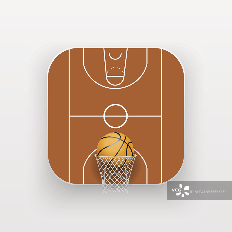 广场图标的篮球运动图片素材