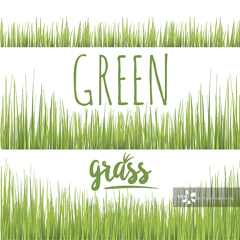 设置逼真的绿色草地草坪图片素材