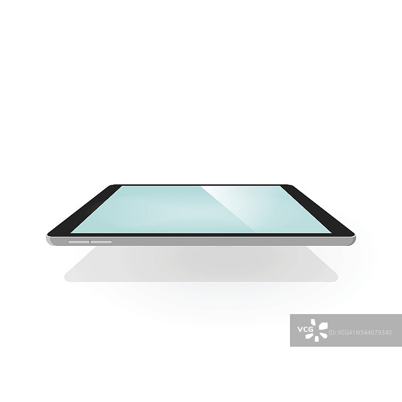 平板三维矢量插图孤立设备与空屏幕图片素材