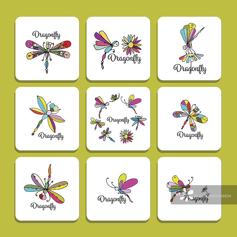 蜻蜓系列，为你的设计草图图片素材