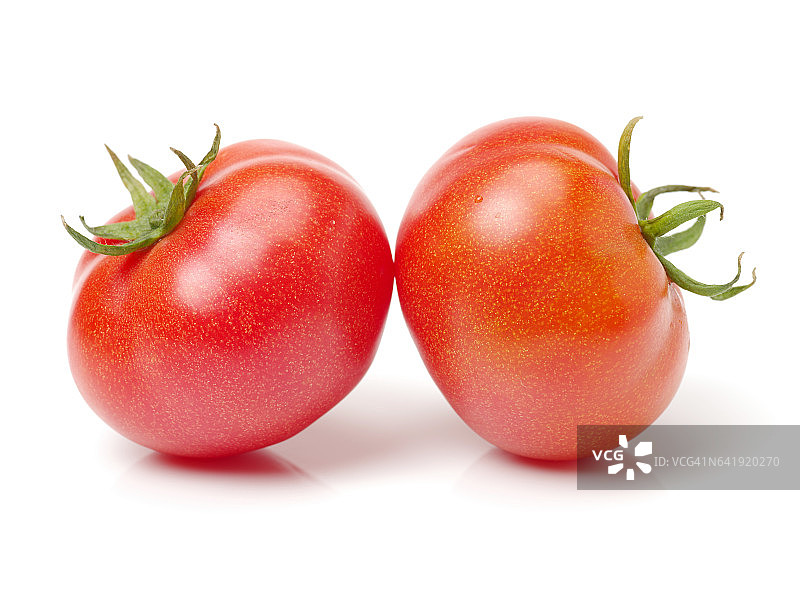 新鲜番茄孤立白色图片素材