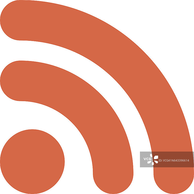 Wi-Fi信号图标或RSS标志按钮图片素材
