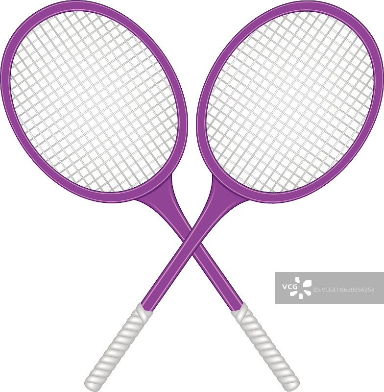 交叉网球拍在复古设计图片素材