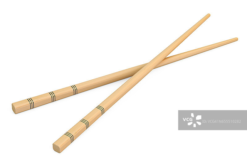 筷子，3D渲染孤立的白色背景图片素材