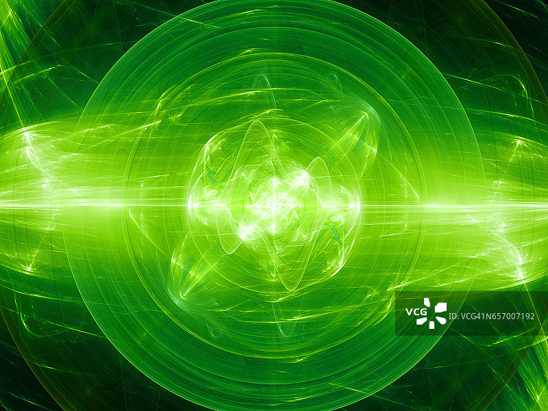 绿光核聚变与等离子力场图片素材