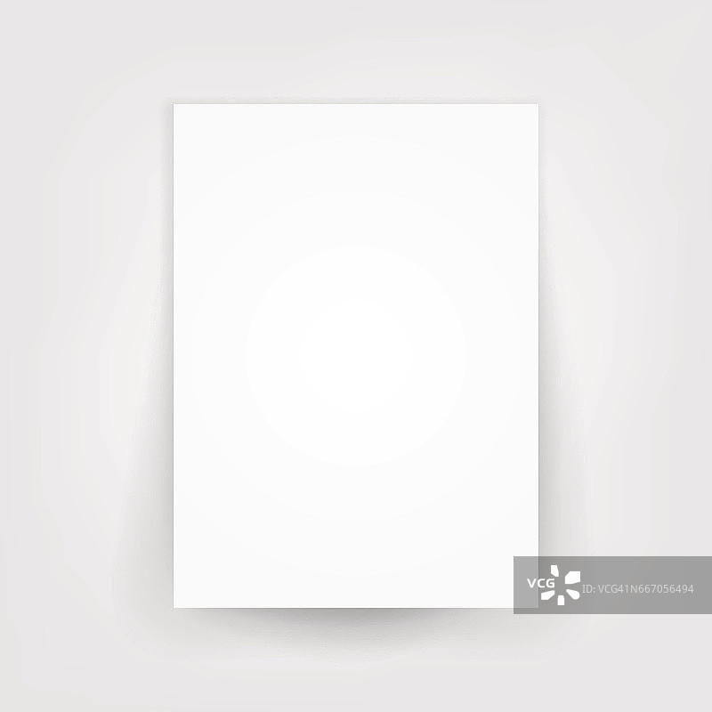 空白白色3d纸画布矢量。带阴影的空白纸插图图片素材