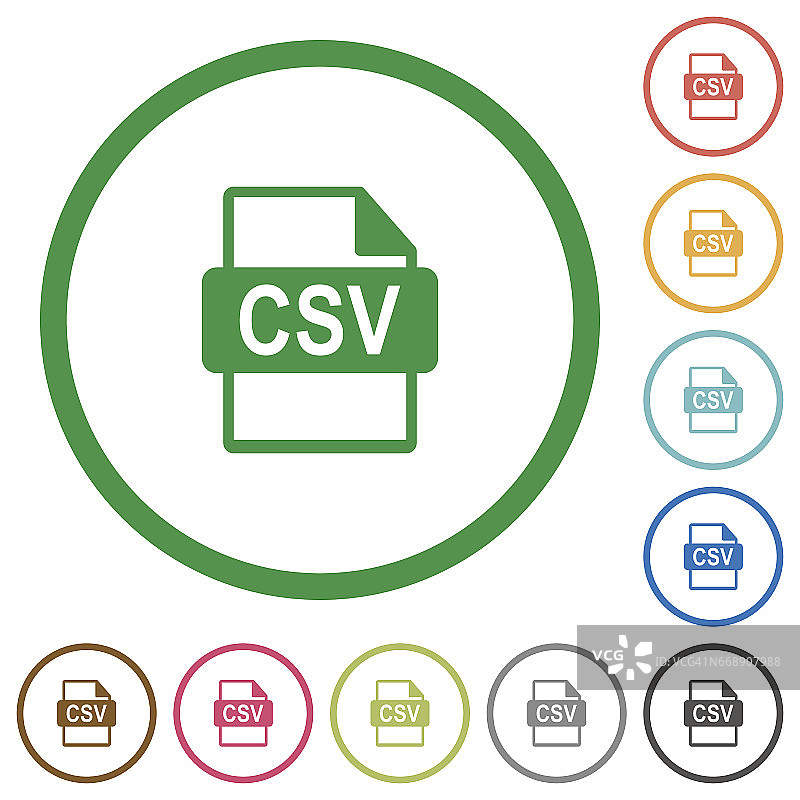 CSV文件格式概述扁平图标图片素材