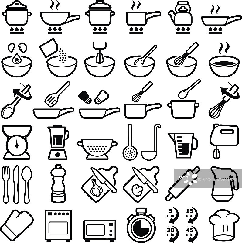 烹饪和厨房图标图片素材