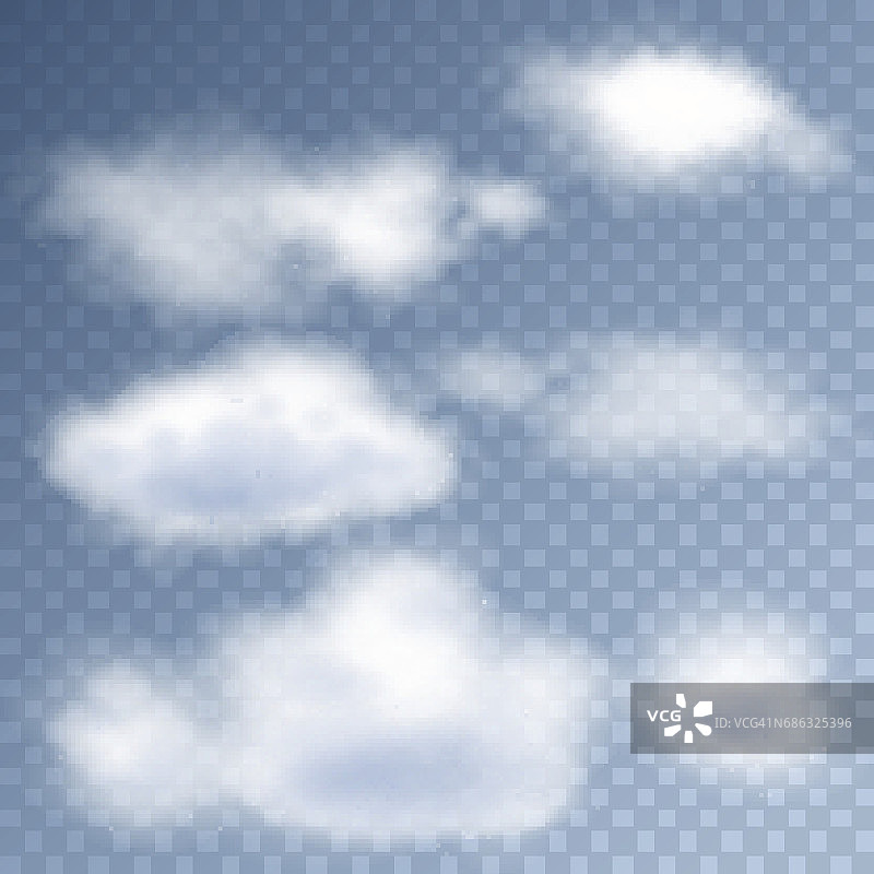 天空中逼真的云彩图片素材