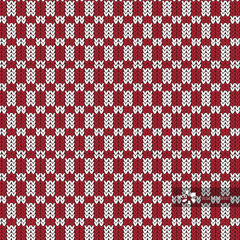 红白交叉的方形针织图案背景图片素材