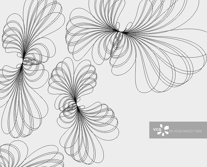 线形花卉图案图片素材