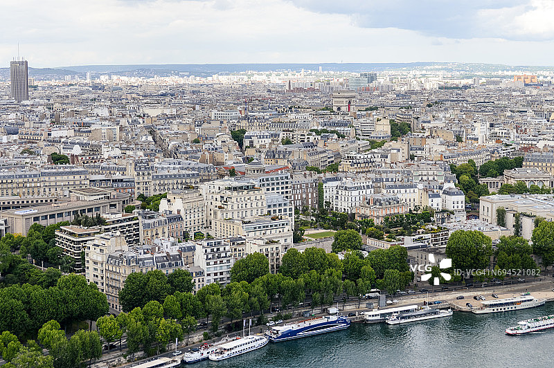 巴黎全景城市景观图片素材
