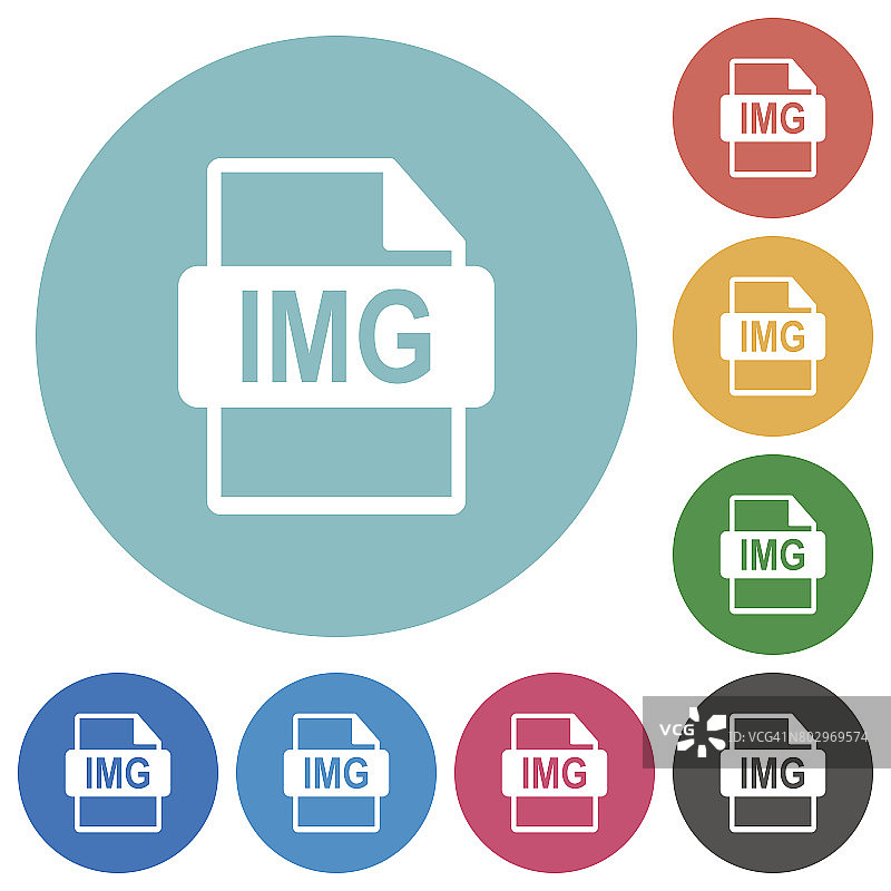 IMG文件格式扁圆图标图片素材
