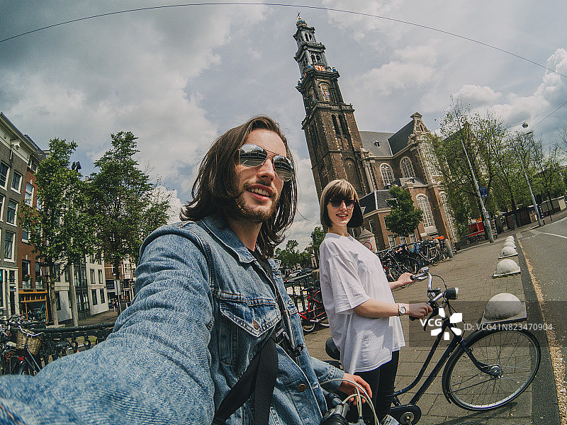在阿姆斯特丹度假自拍图片素材