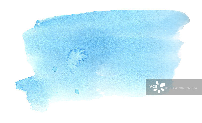 蓝色水彩背景。用画笔描出纸的纹理。图片素材
