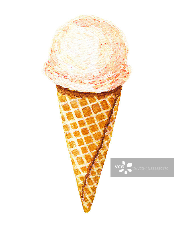 水彩香草冰淇淋棒图片素材