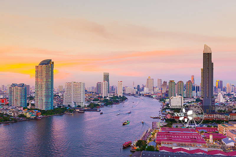 曼谷城市天际线图片素材