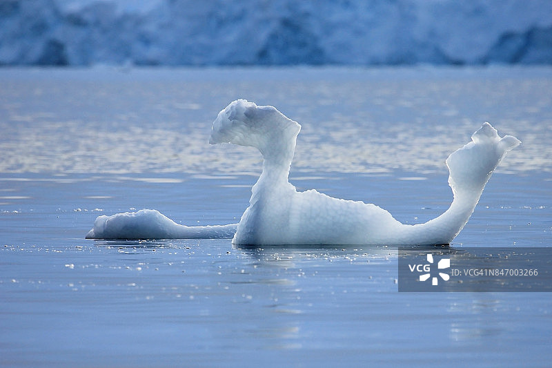 美丽的冰山或浮冰，南极海洋图片素材