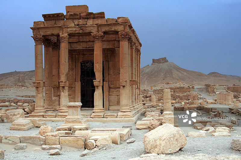 失落的Baalshamin寺庙，巴尔米拉，叙利亚图片素材