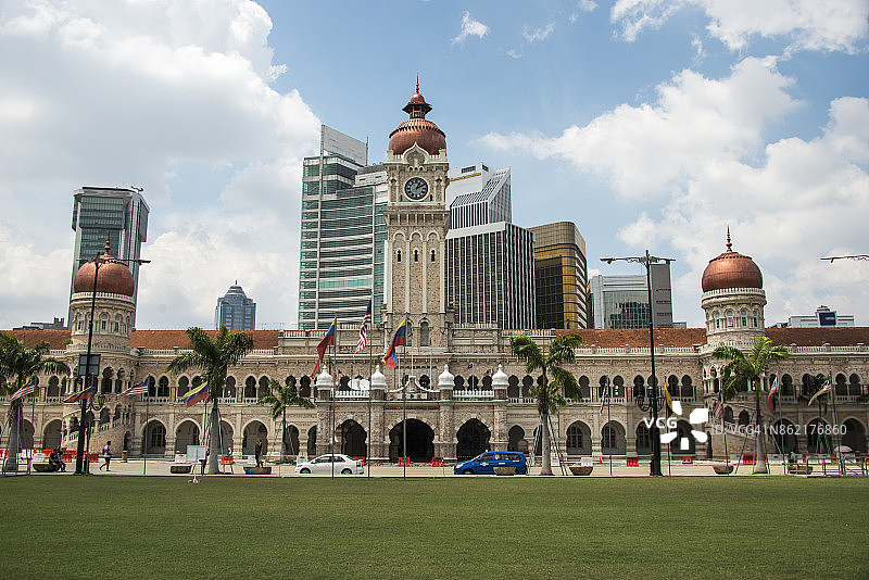 著名的苏丹阿卜杜勒·萨马德大楼在马来西亚吉隆坡图片素材