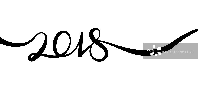 2018年新年贺卡、横幅创意背景设计图片素材