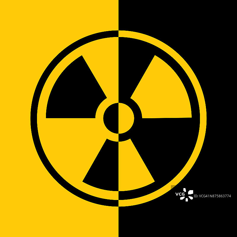 黑色和金色辐射符号图标图片素材