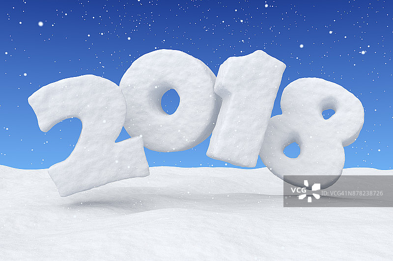 2018年雪文复雪面下蓝天下雪图片素材