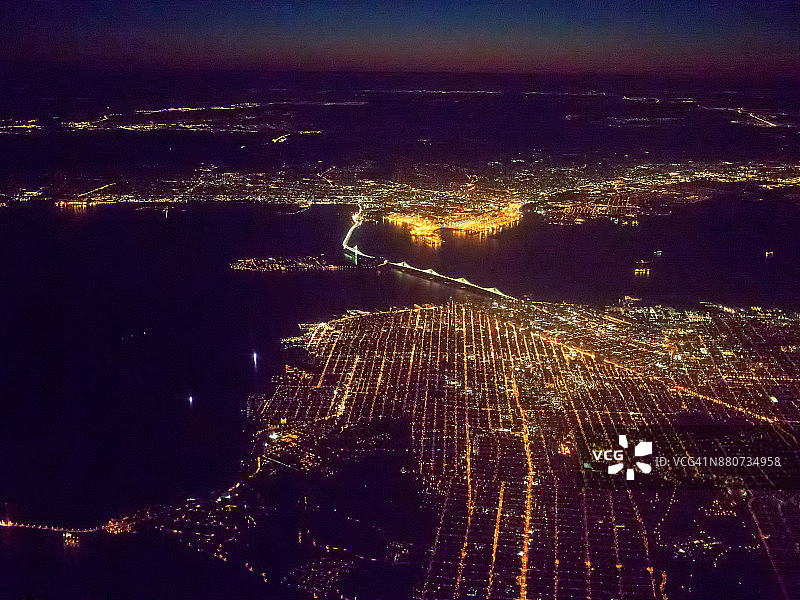 旧金山夜天线图片素材