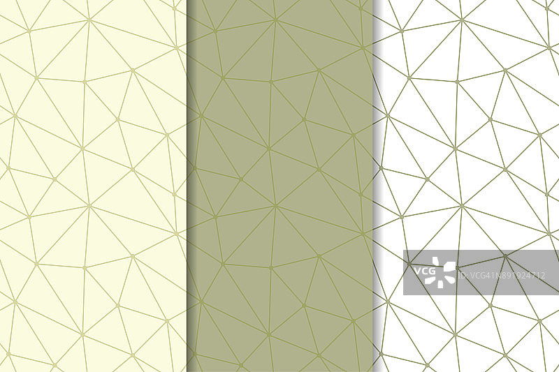 多边形无缝模式。橄榄绿的几何背景图片素材