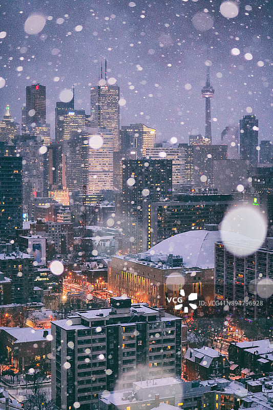 多伦多神奇的冬季奇迹城市图片素材