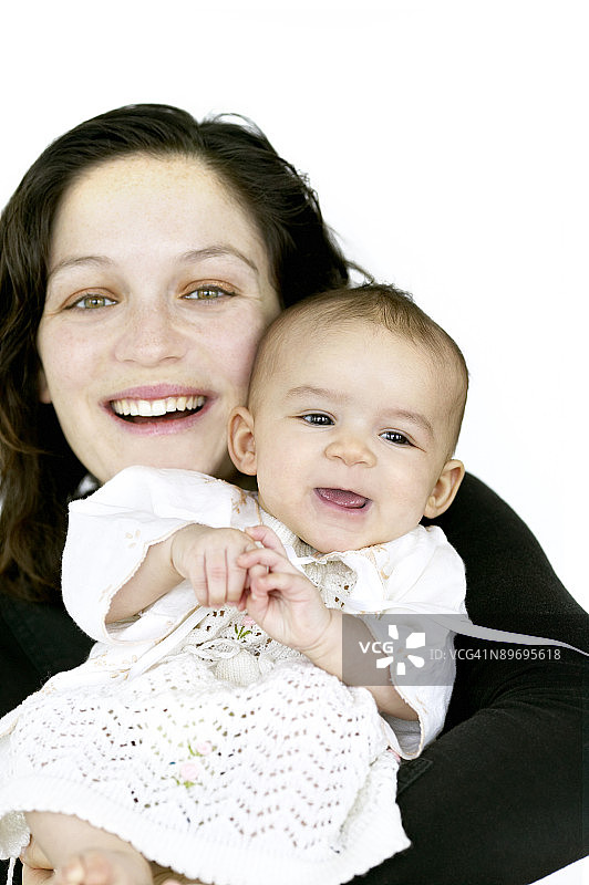 快乐的妈妈和宝贝女儿图片素材