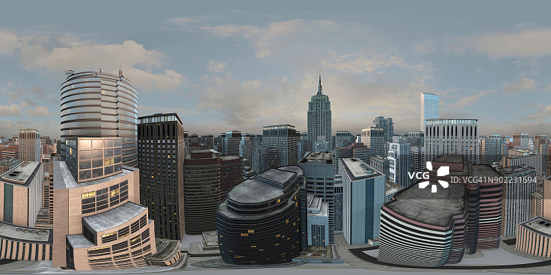 虚拟三维城市图片素材