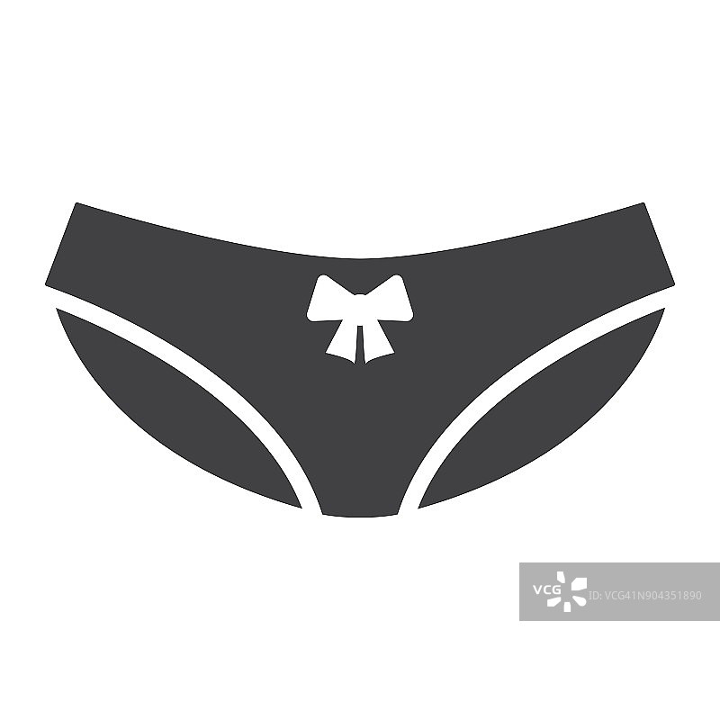 女人内裤符号符号，情人节和浪漫，女人内衣符号矢量图形，一个坚实的图案在白色的背景，eps 10。图片素材