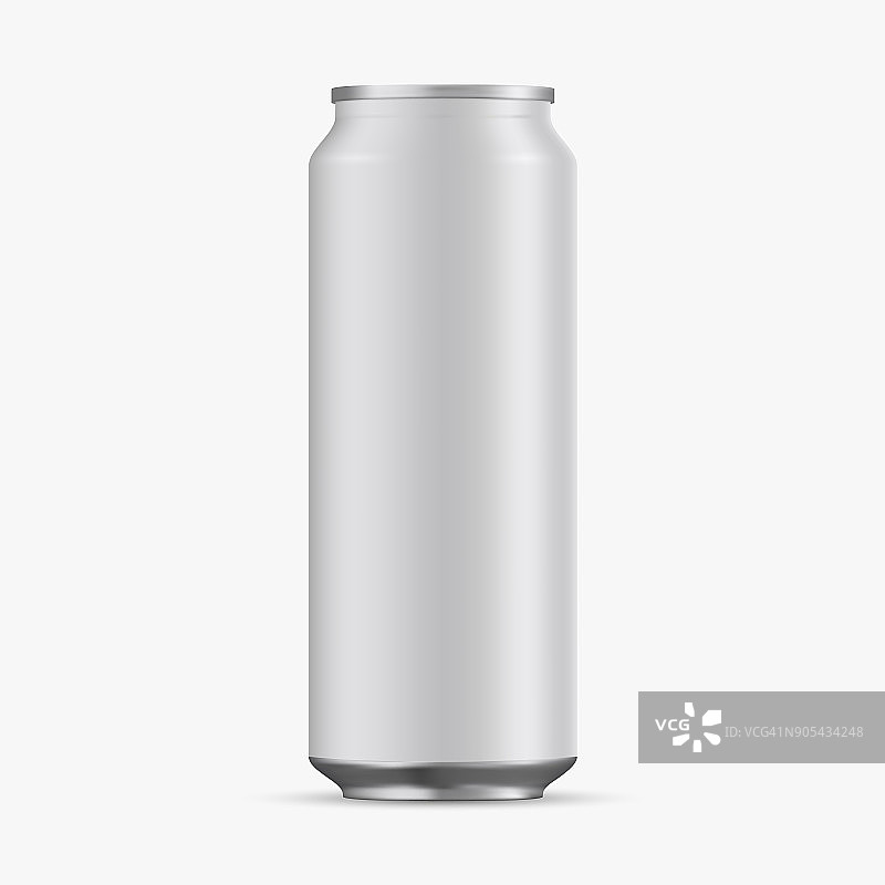 铝罐空500ml白色背景。图片素材