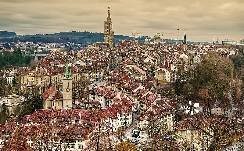瑞士的中世纪城市伯尔尼图片素材