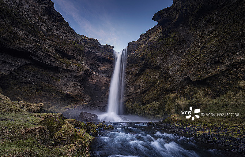 冰岛的克弗努福斯瀑布图片素材