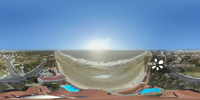 越南头滩360度鸟瞰图图片素材