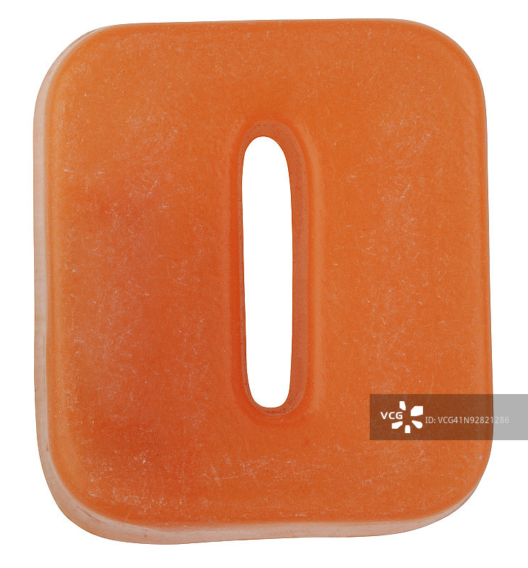 橙色塑料字母O图片素材
