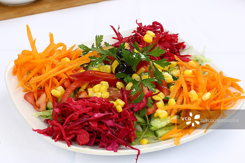 健康的蔬菜沙拉图片素材