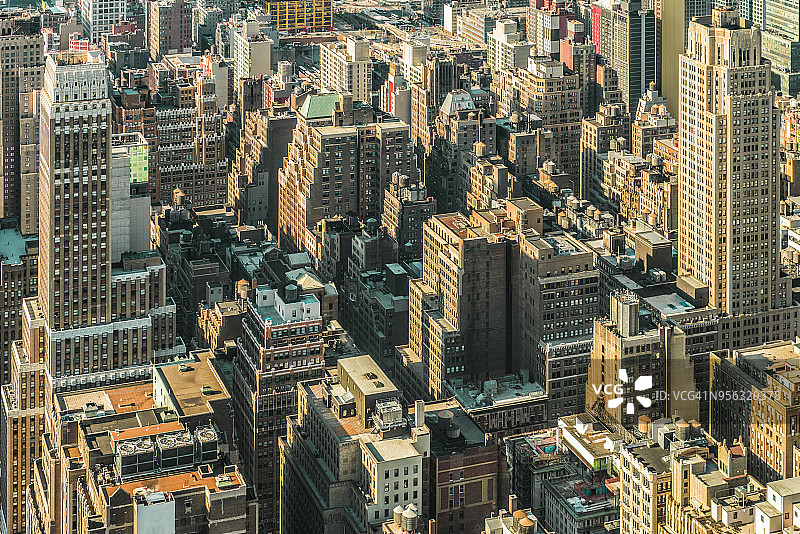 曼哈顿金融区鸟瞰图图片素材