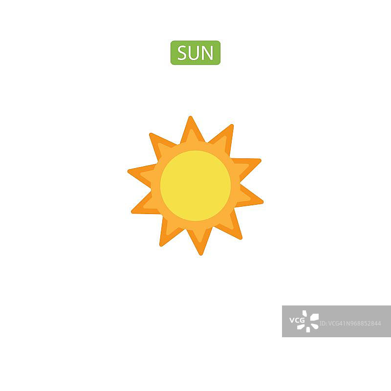 太阳平图标图片素材