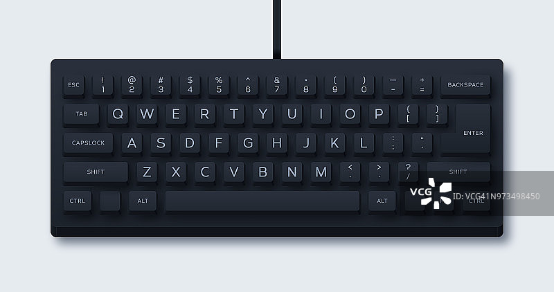 紧凑的黑色的键盘图片素材
