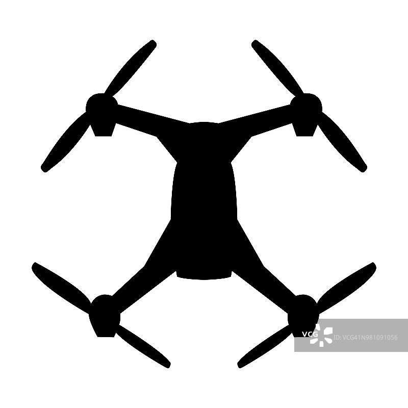 不同的四轴飞行器图标。无人机飞行的图标。俯视图图片素材