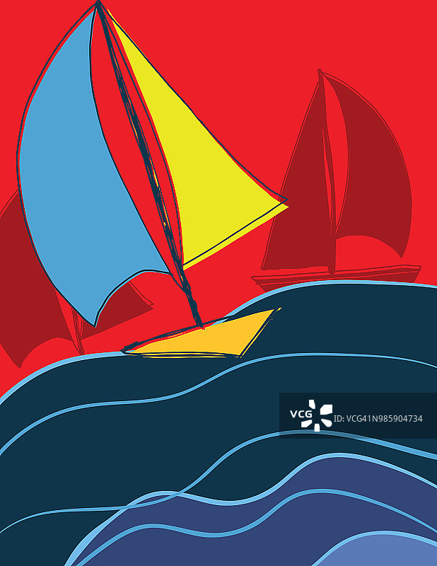 帆船赛船会海报或背景图片素材