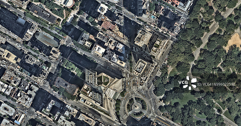 哥伦布圆环和中央公园图片素材