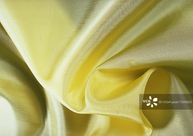 褶皱用黄色丝绸，全框图片素材