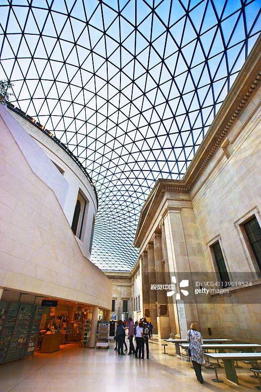 大英博物馆大院的内部，图片素材